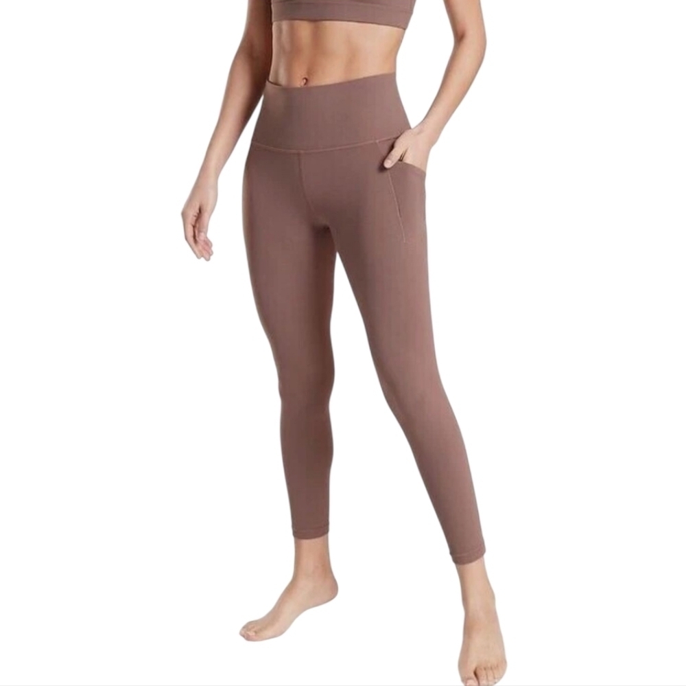 Athleta Salutation Stash Tight Women's Medium Brown